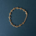Gold Four-Leaf Clover Chain Bracelet