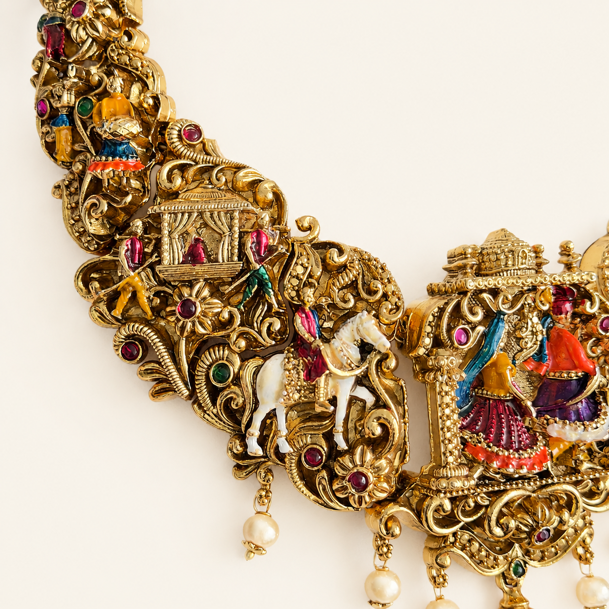 Rajwada Heritage Pallakku Necklace Set