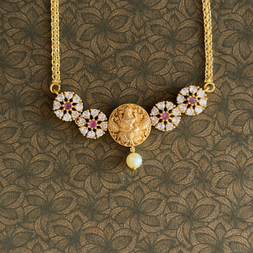 Lakshmi Temple Necklace & Earrings Set