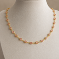 Pink Crystal Station Short Necklace