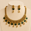 Green Palakka Coin Necklace Set