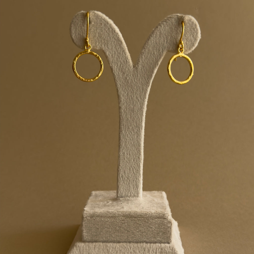 Gold Circle Choker & Earrings Set