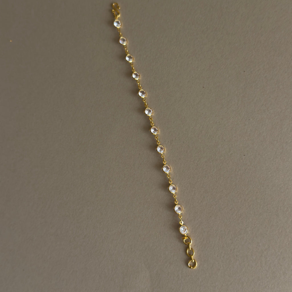 Crystal Round Bezel Tennis Bracelet