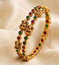 Lakshmi Kemp Bangles – Ruby & Emerald