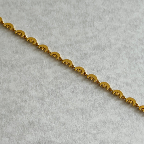 Crescent Moon & Star Chain Bracelet hi u