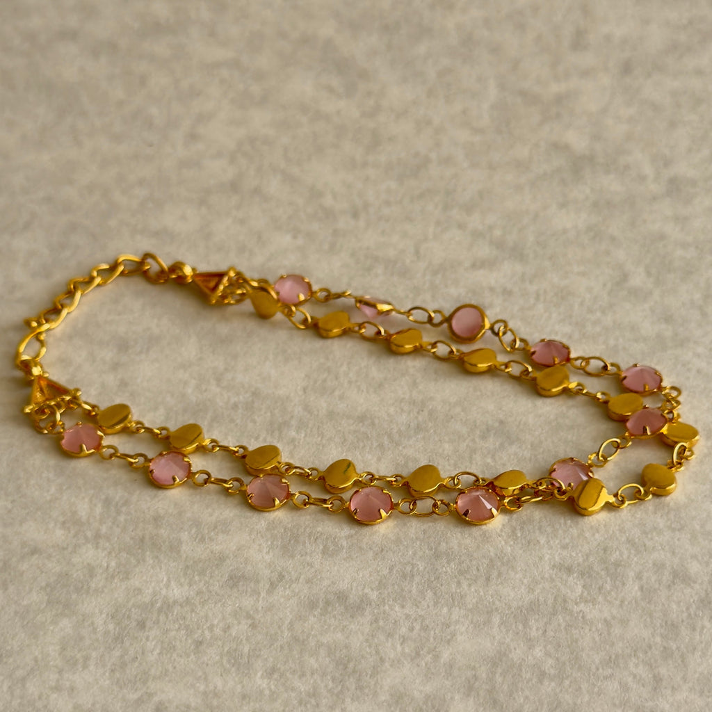Rose Chain Double Strand Bracelet