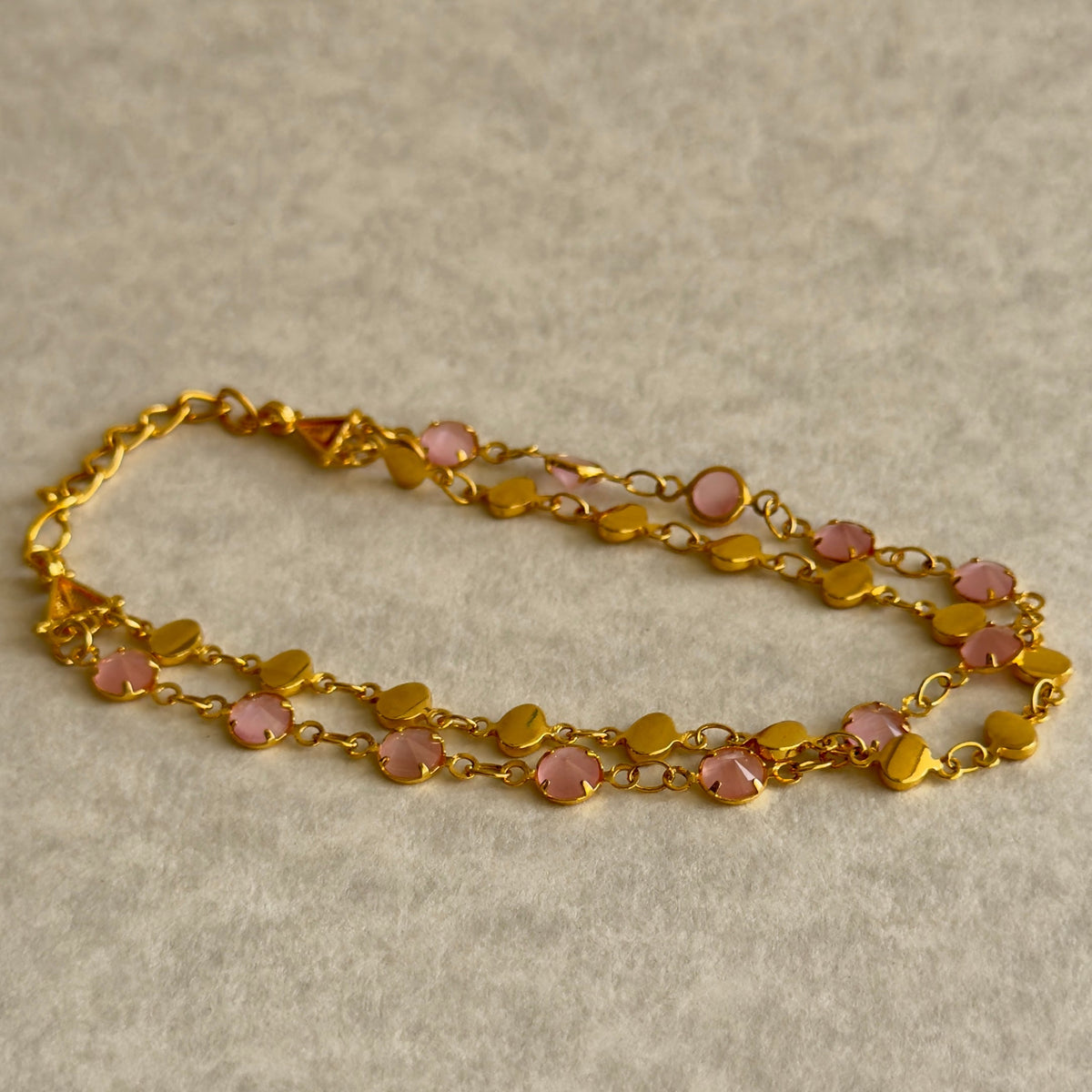 Rose Chain Double Strand Bracelet