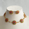 Lotus Medallion Necklace Set
