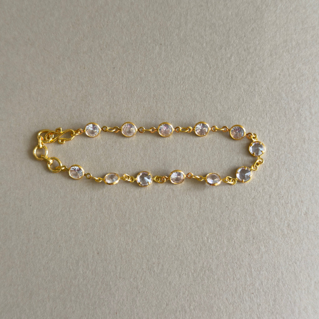 Crystal Round Bezel Tennis Bracelet