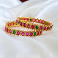 Ruby Emerald Kemp Filigree Bangle