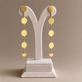 Cascading Coin Disc Chain Drop Earrings