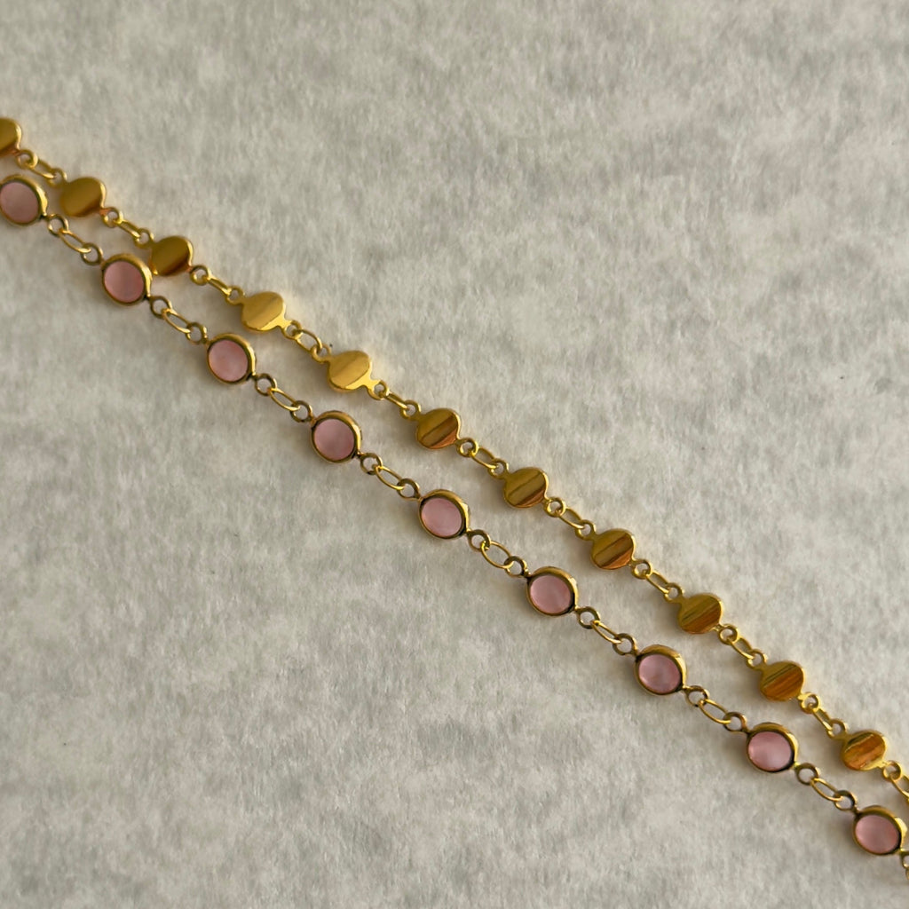 Rose Chain Double Strand Bracelet