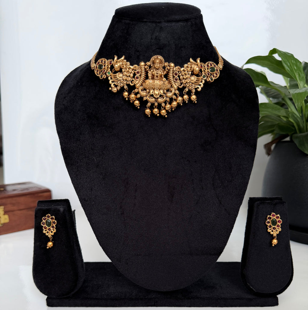Lakshmi Choker Necklace & Earrings Set