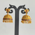 Ruby and Green Kemp Jhumka
