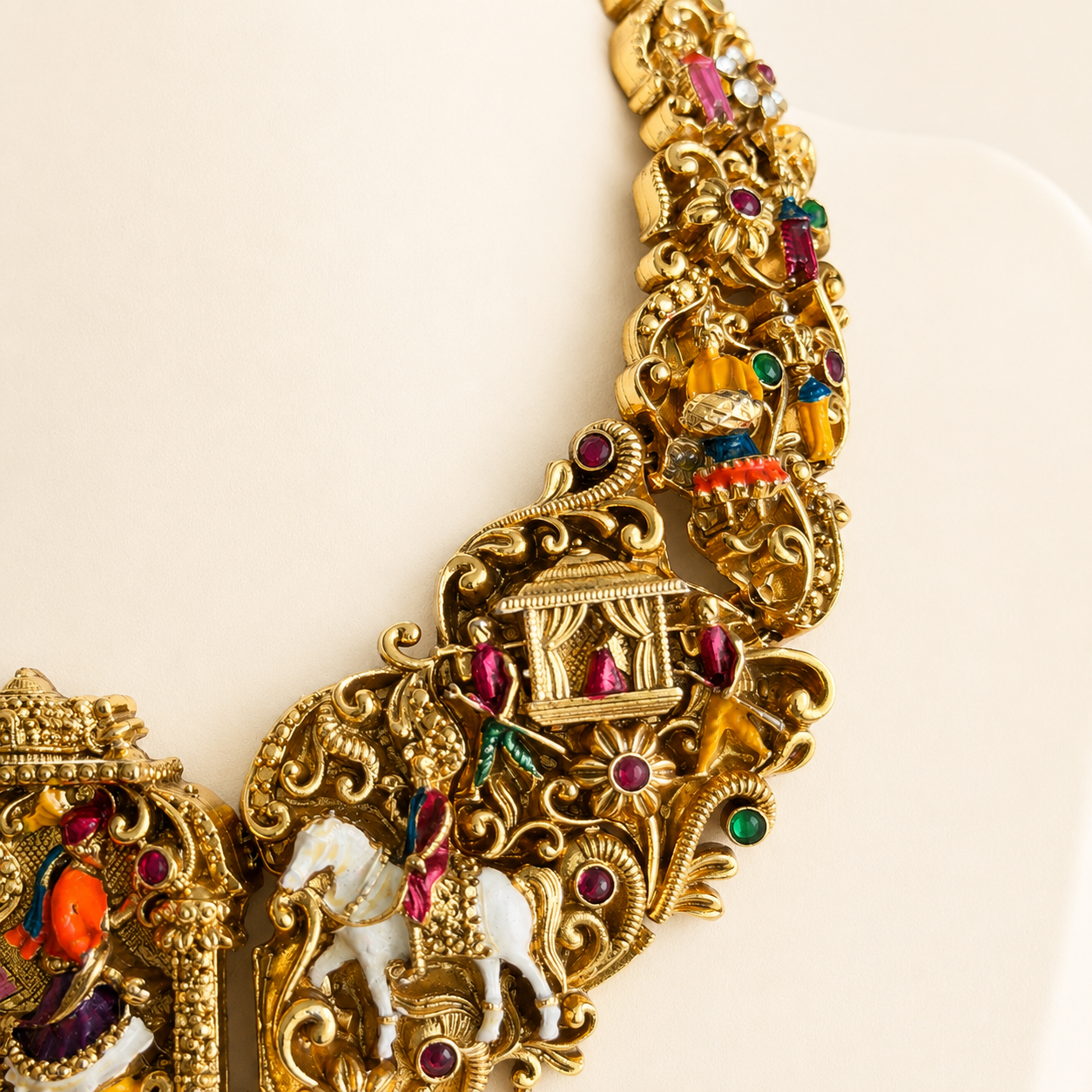 Rajwada Heritage Pallakku Necklace Set