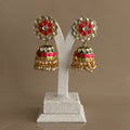Kundan Meenakari Jhumka Earrings
