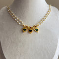 Green palakka pearl double layered Necklace
