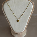 Gold Puffy Heart Pendant Necklace