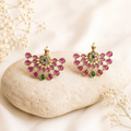 Ruby Kemp Peacock Fan Stud Earrings