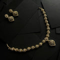 Diamond Floral Necklace Set with Earrings